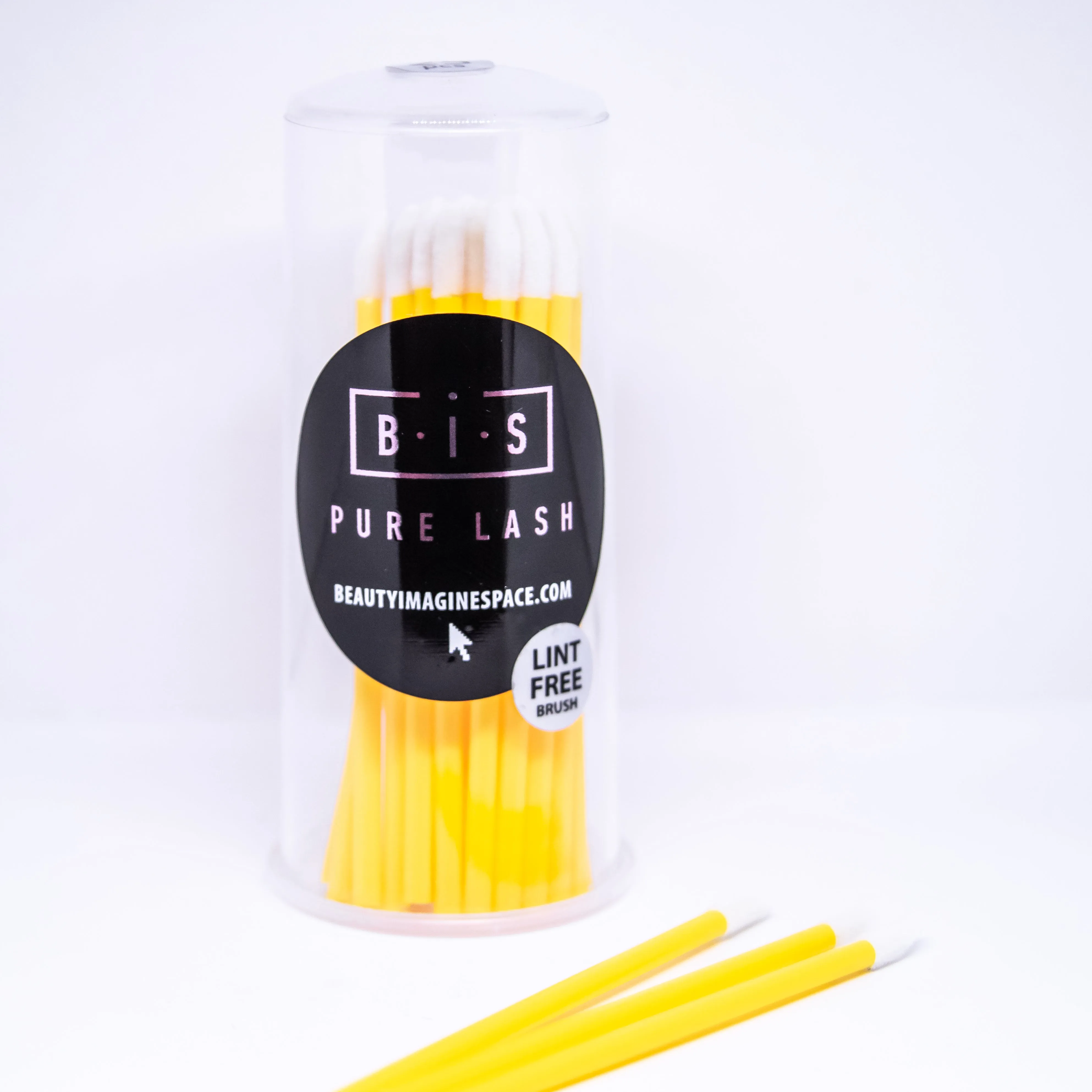 BIS Pure Lash lint free applicators WHITE, 25 pieces in case