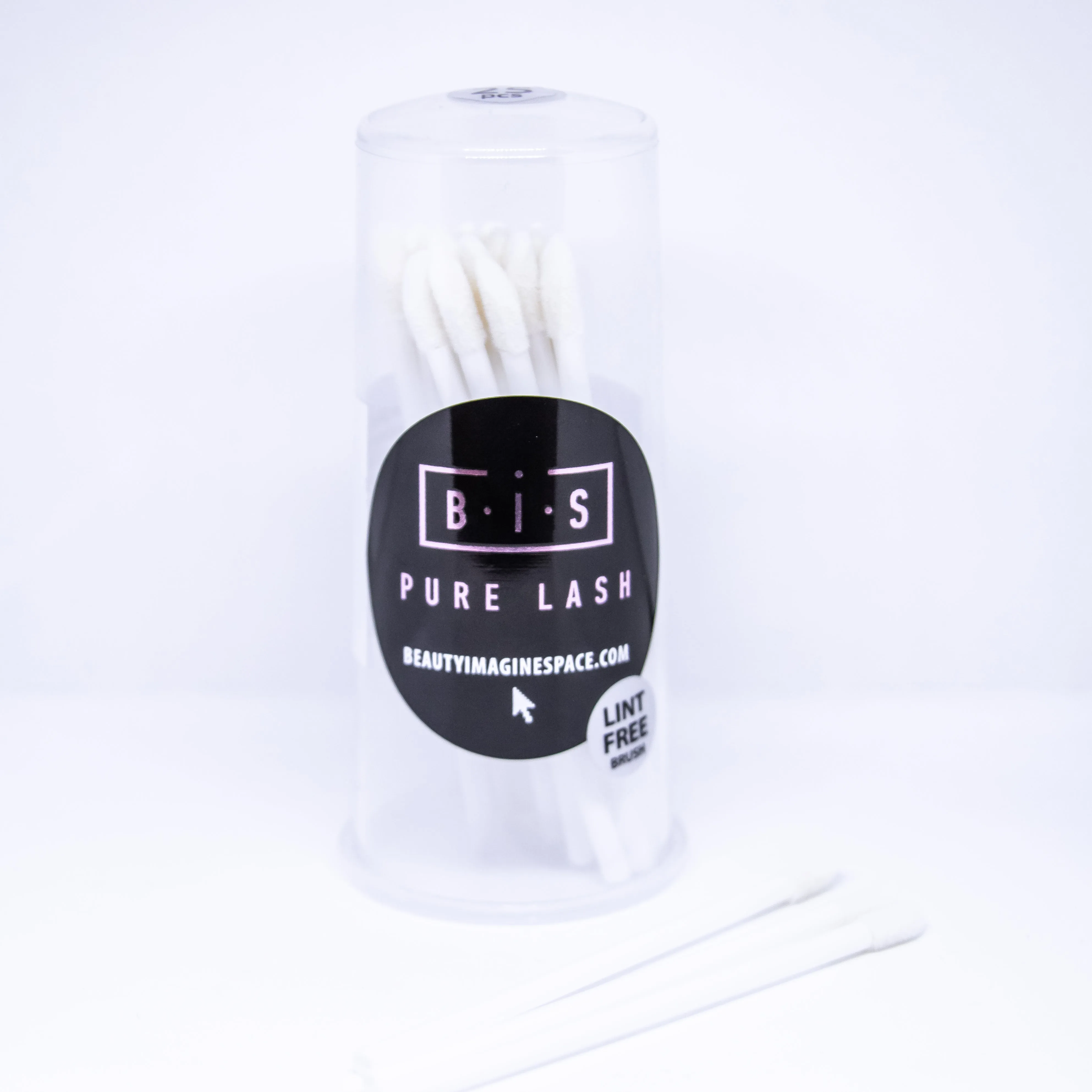 BIS Pure Lash lint free applicators WHITE, 25 pieces in case