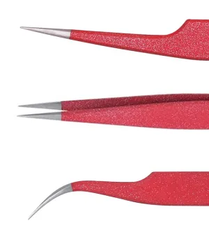 Blink Lash tweezers for eyelash extensions, MATT RED