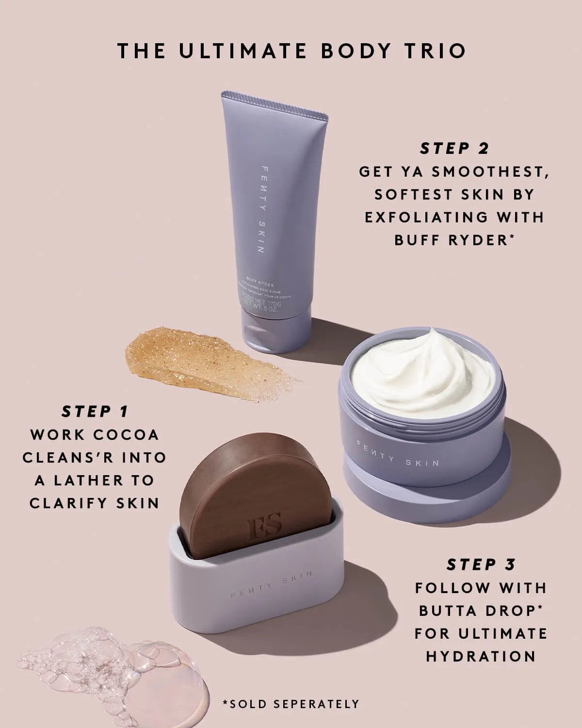 Cocoa Cleans'r All-Over Cleansing Bar   Soap Dish Fenty Beauty