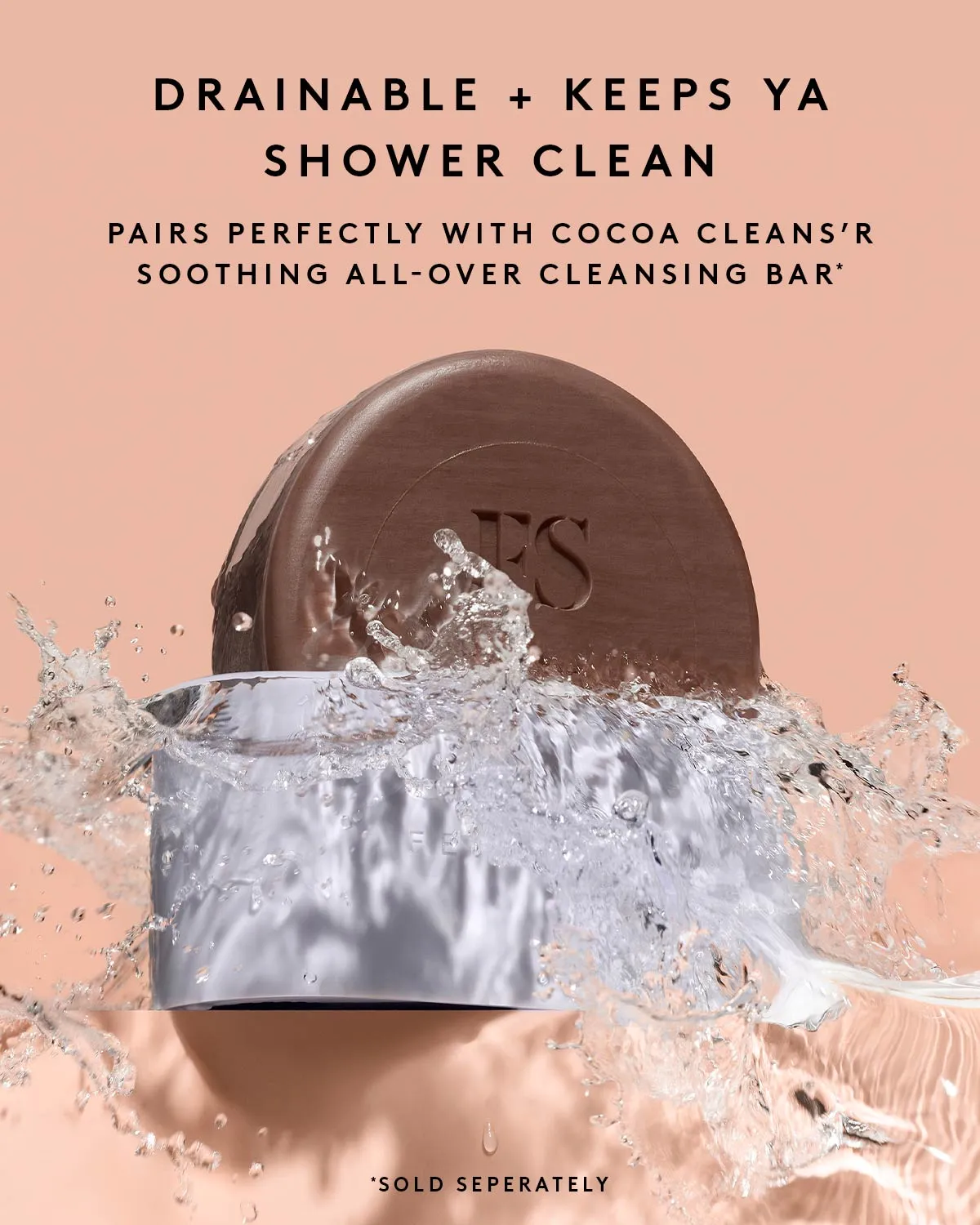 Cocoa Cleans'r All-Over Cleansing Bar   Soap Dish Fenty Beauty