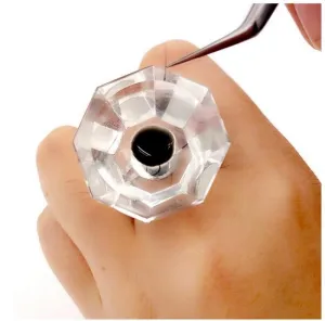 Crystal ring for eyelash adhesive. CLEAR