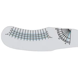 Eyelash measuring & mapping ruler with handle, 1pc
