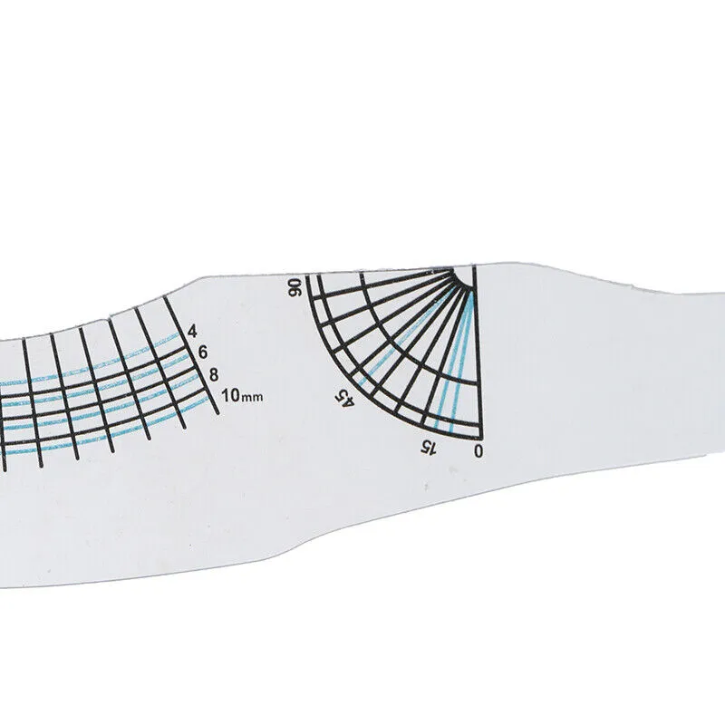 Eyelash measuring & mapping ruler with handle, 1pc