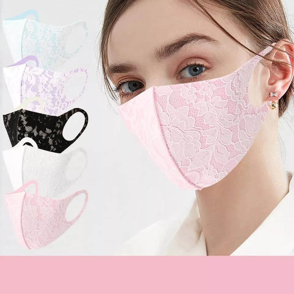 Face mask double sided LACE, different colors