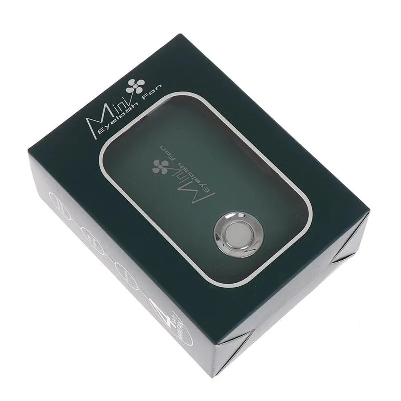 Fan for eyelash adhesive drying with USB cable, GREEN