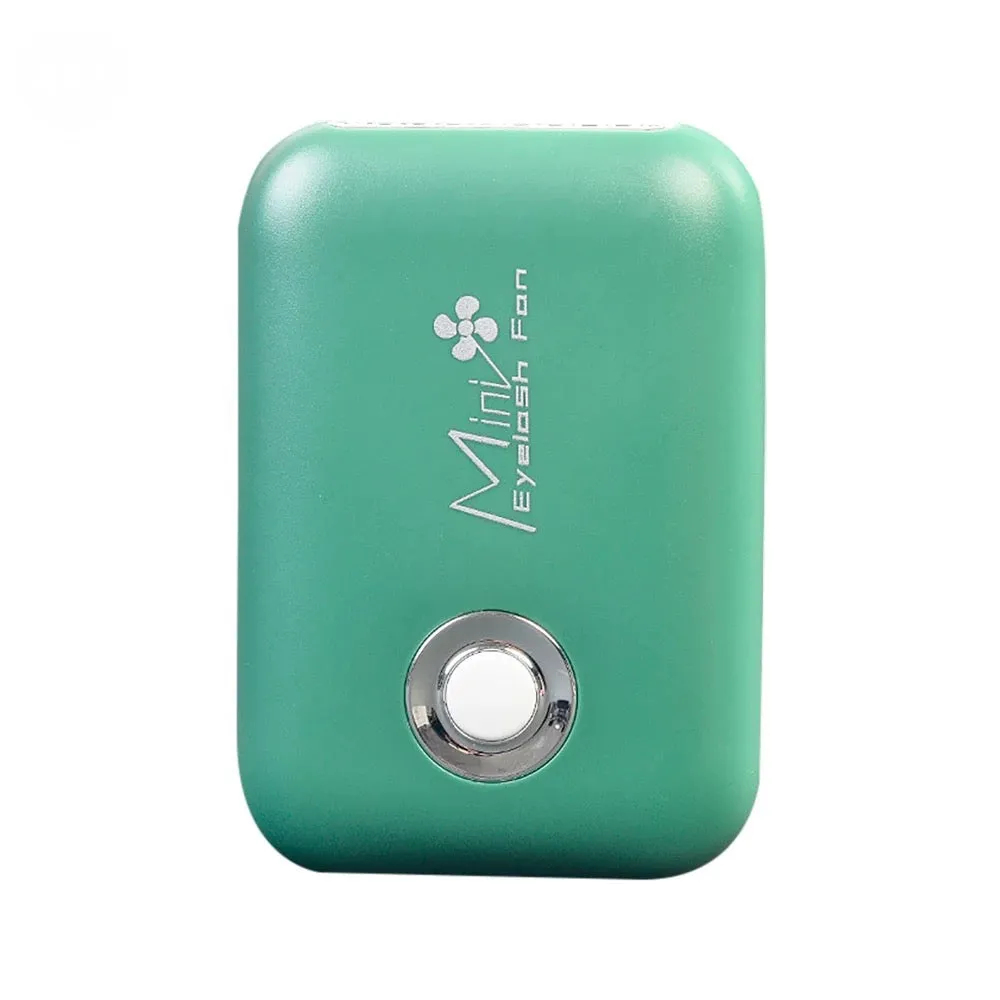 Fan for eyelash adhesive drying with USB cable, GREEN