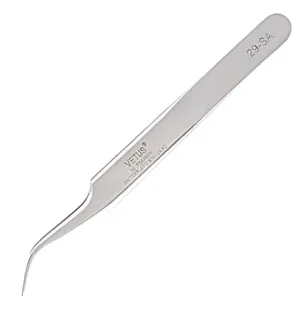 Genuine VETUS 29-SA tweezers for eyelash extensions, SILVER
