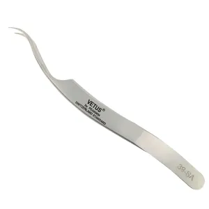 Genuine VETUS 39-SA tweezers for eyelash extensions, SILVER