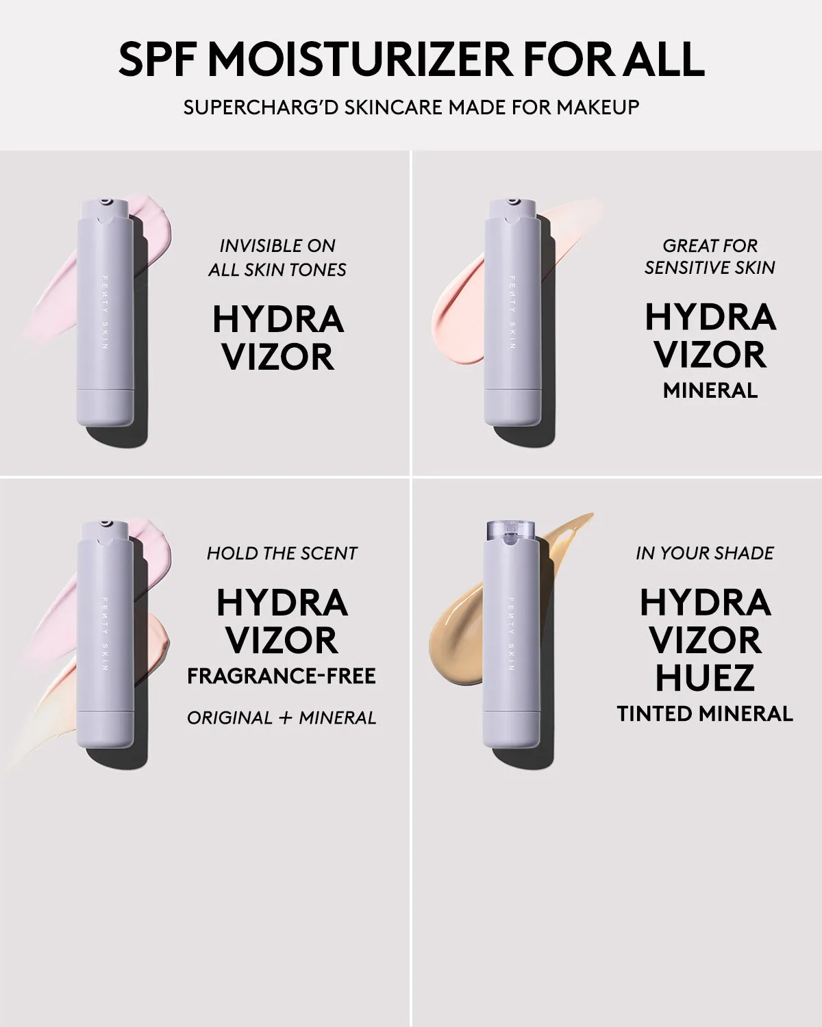 Hydra Vizor Huez Tinted Moisturizer Broad Spectrum Mineral SPF 30 Sunscreen Refill — 4 Fenty Beauty