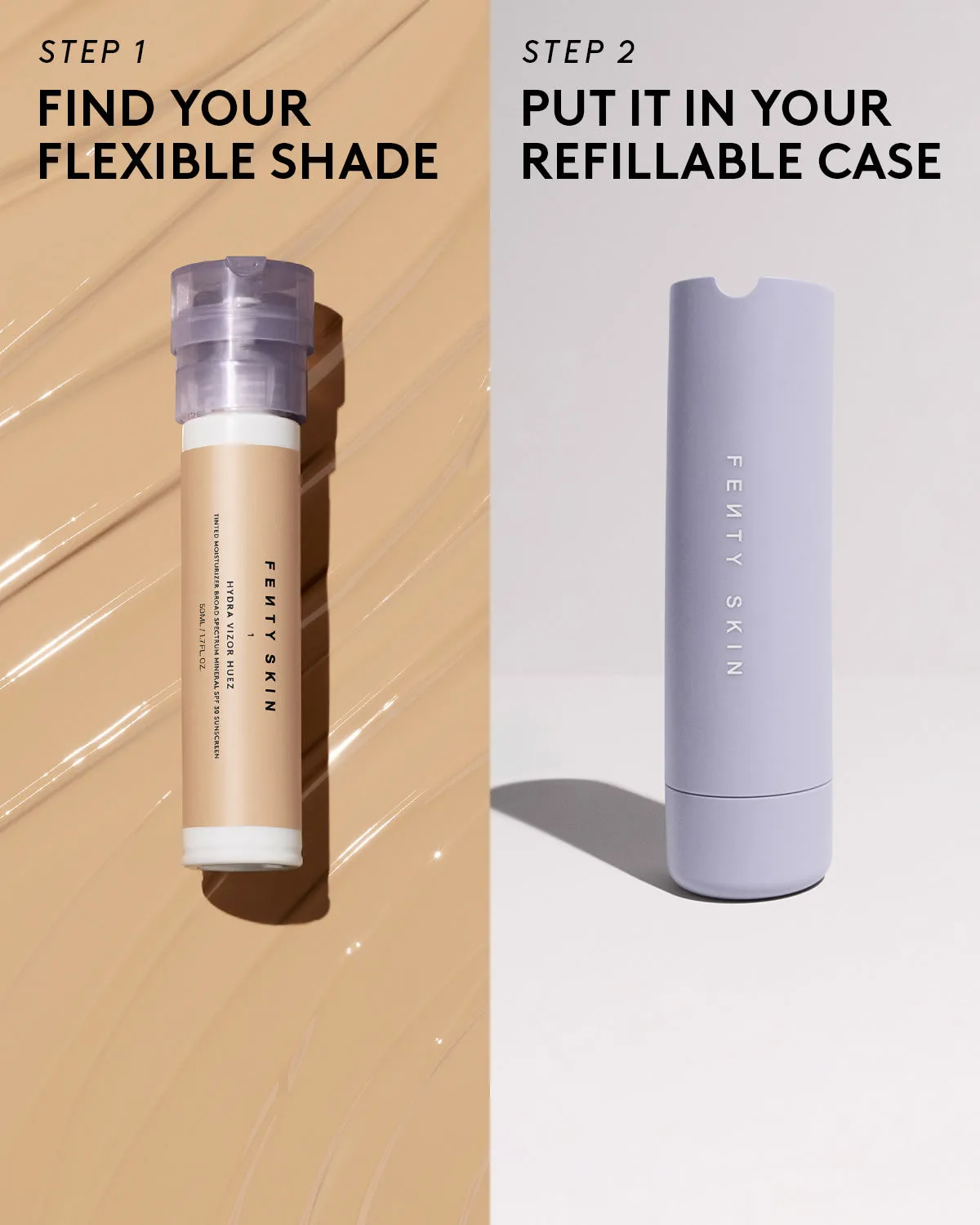Hydra Vizor Huez Tinted Moisturizer Broad Spectrum Mineral SPF 30 Sunscreen Refill — 4 Fenty Beauty