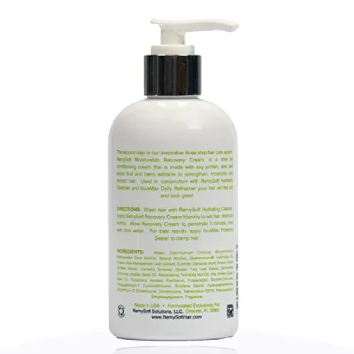RemySoft Moisturelab System - Safe for Hair Extensions, Weaves and Wigs - Salon Formula Shampoo, Conditioner & Serum - Gentle Sulfate-free Lather