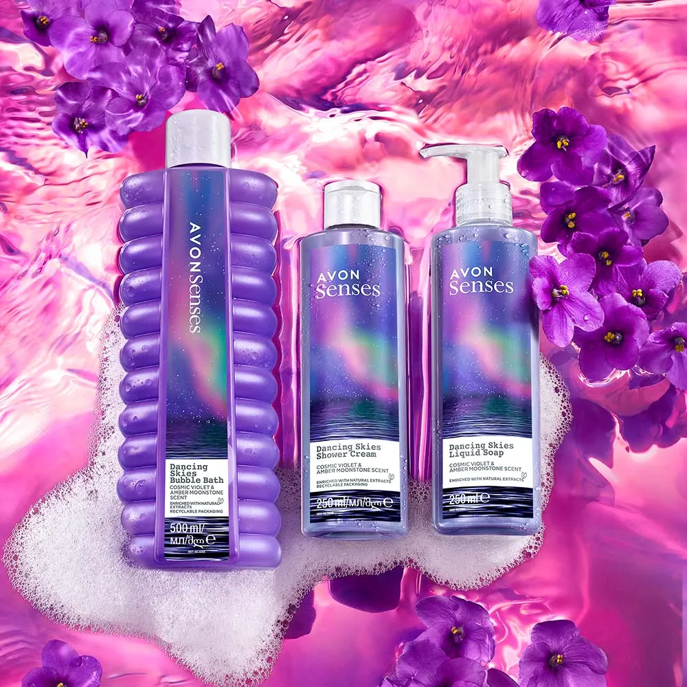 Senses Dancing Skies Hand Wash: Cosmic Violet & Amber Moonstone - 250ml
