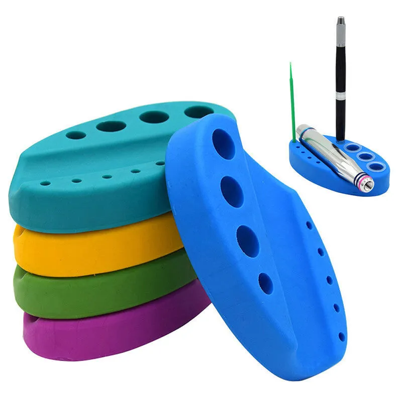 Silicone tray pad holder with cups, blue